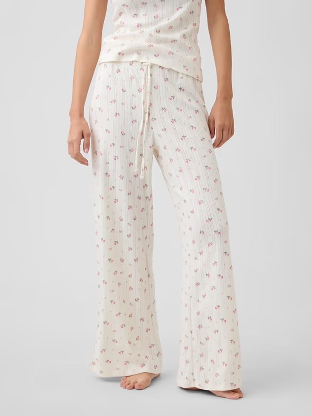 GAP Pointelle PJ Set | Tank Top + Wide Leg Pant - Picture 7 of 13